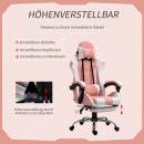 Mobile Preview: gaming-stuhl-computerstuhl-mit-kopfstuetze-buerostuhl-hoehenverstellbar-360-drehbar-kunstleder-rosa-64x67x119-127cm