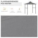 Mobile Preview: grillpavillon-gartenzelt-grill-pavillon-balkonpavillon-mit-ablagen-flammhemmendes-doppeldach-grau-245x148x252cm