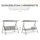 Mobile Preview: hollywoodschaukel-gartenschaukel-haengebank-3-sitzer-schaukel-mit-verstellbarem-dach-liegefunktion-polyester-braun-215x120x165cm