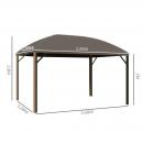 Mobile Preview: gartenpavillon-partyzelt-faltpavillon-festzelt-4x-doppel-seitenteile-wasserdicht-2-laternenhaken-alu-polyester-braun-ca-4x3x2-8m