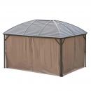 Mobile Preview: gartenpavillon-partyzelt-faltpavillon-festzelt-4x-doppel-seitenteile-wasserdicht-2-laternenhaken-alu-polyester-braun-ca-4x3x2-8m