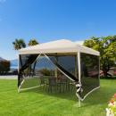 Mobile Preview: faltpavillon-pavillon-faltzelt-mit-seitenwaenden-inkl-tragetasche-stahl-oxford-beige-3x3x2-55m