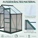 Mobile Preview: gewaechshaus-mit-dachfenster-aluminium-treibhaus-190cmx132cmx201cm-gruen-transparent