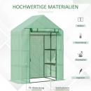 Mobile Preview: foliengewaechshaus-gewaechshaus-mit-6-regalebenen-begehbares-gartenhaeuschen-treibhaus-tomatenhaus-pflanzenhaus-mit-aufrollbarem-eingang-fruehbeet-gruen-141x72x191cm