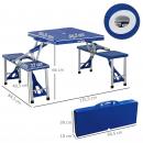 Mobile Preview: alu-campingtisch-picknick-sitzgruppe-gartentisch-mit-4-sitzen-klappbar-blau-136x84-5x66cm