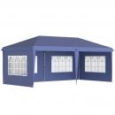 Mobile Preview: faltpavillon-6x3m-halboffen-abnehmbare-seitenwaende-grosse-fenster-tragetasche-stahlrahmen-blau