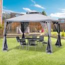 Mobile Preview: gartenpavillon-pavillon-gartenzelt-festzelt-partyzelt-mit-4x-seitenwand-wetterfest-metall-polyester-hellgrau-2-94x2-94x2-65m